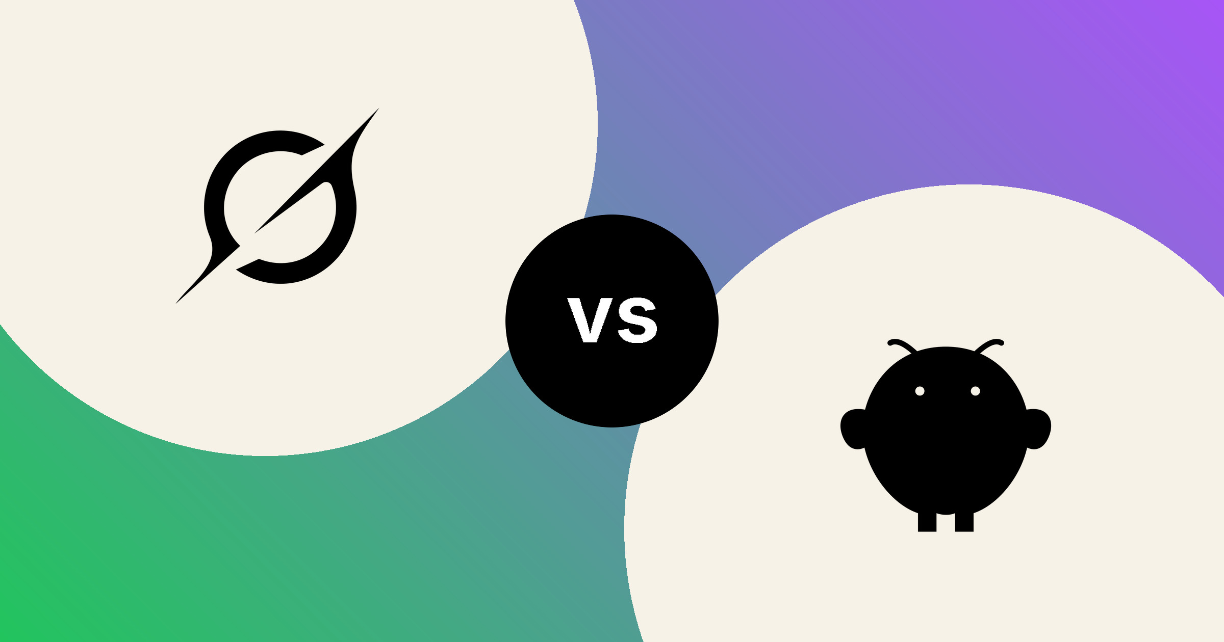 The Grok mark and the OpenClaw mark, in solid black on cream circles, on a green to purple gradient, with a black vs badge between them.