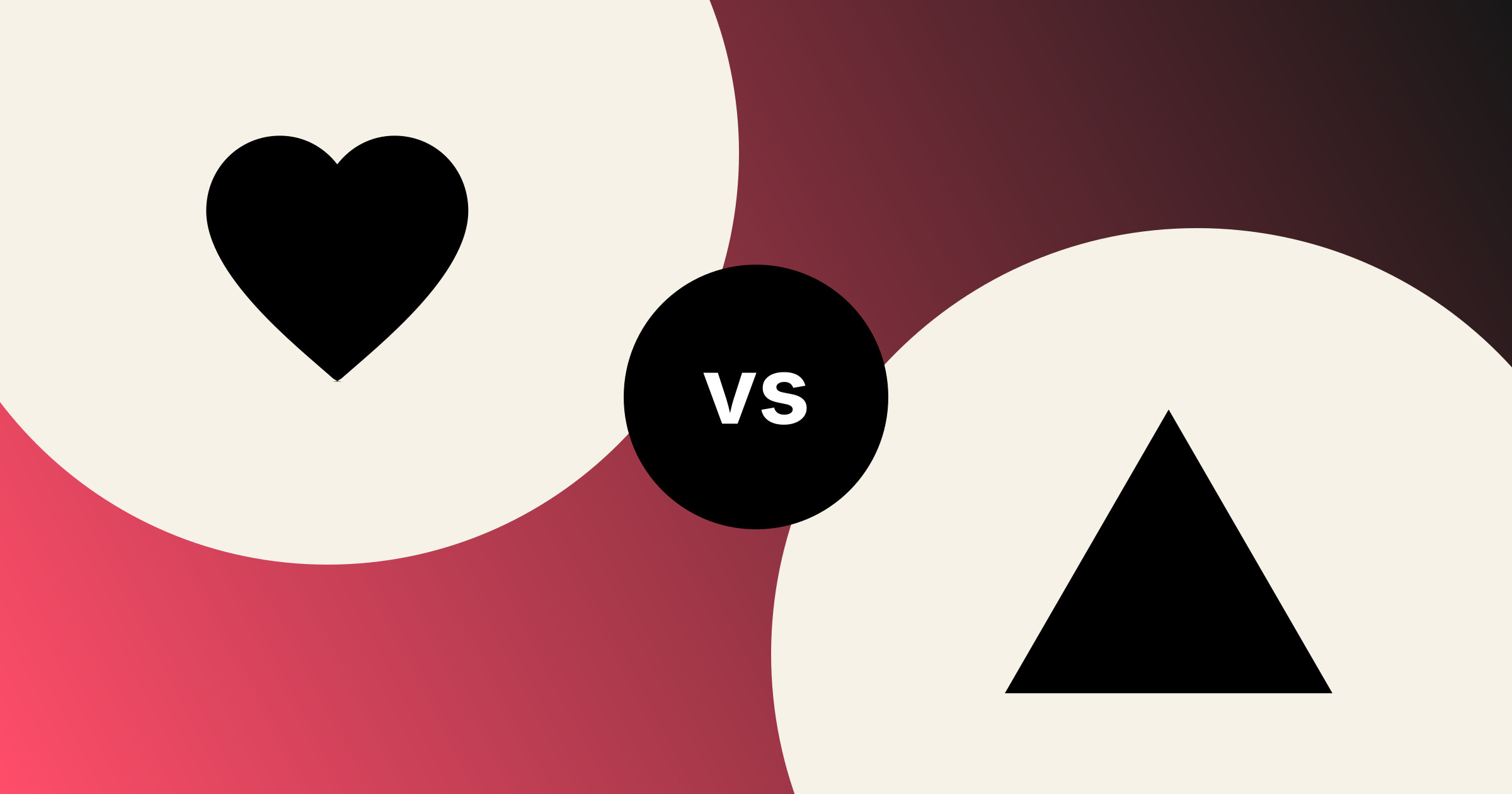 The Lovable mark and the v0 mark, in solid black on cream circles, on a coral to near-black gradient, with a black vs badge between them.